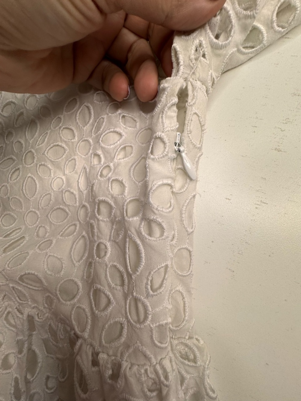 J. Crew White Eyelet Tiered Popover Dress - Picture 5 of 13